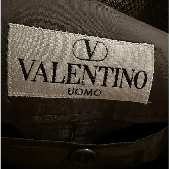 Authentic Valentino UOMO Brown/Black Lined Blazer - Size 47 Reg Men's - Picture 12 of 12